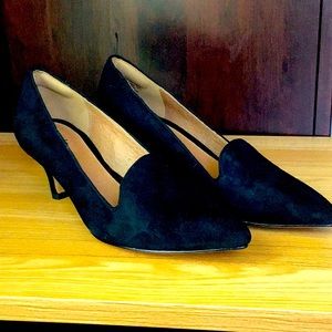 Clarks Black Suede Heels